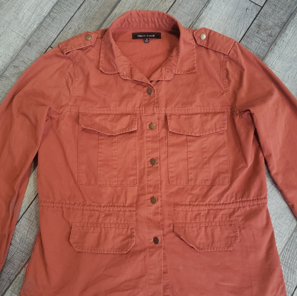 Rusty Orange Utility Jacket - Picture 3 of 11